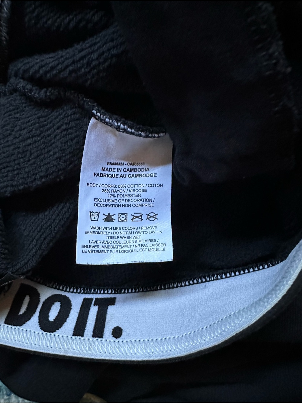 Nike Sportswear Black Fleece Jogger Sweatpants Men’s Large Tapered Swoosh - Picture 5 of 5